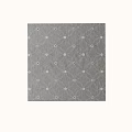 Gray Square Rug With White Repeating Circular Patterns For Home Decor