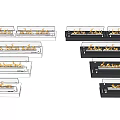Modern Electric Fireplaces in White and Black with Realistic Flames Different Sizes Styles