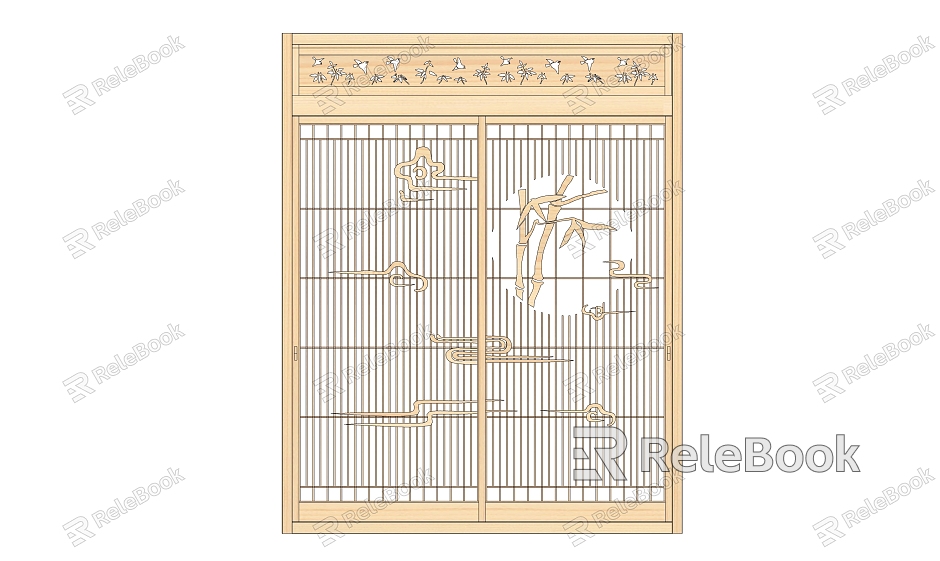 Japanese-style openwork window model