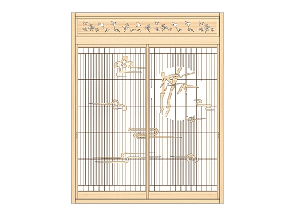 Japanese-style openwork window model