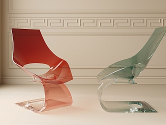 Acrylic Lounge Chair Acrylic Single Chair Acrylic Dining Chair 3d model