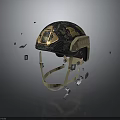 Advanced Tactical Military Helmet With Camouflage Pattern And Protective Gear Design