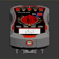 Red Black Digital Multimeter with Rotary Knob and LCD Display Screen for Electronic Testing 3d model