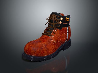 Cotton Shoes Warm Shoes Cold-proof Shoes Realistic 3d model