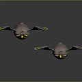 Cartoon Birds With Yellow Bodies Big Eyes And Colorful Wings On Gray Background