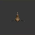Vintage Wooden Copper Submarine With Circular Windows And Glass Cockpit Design