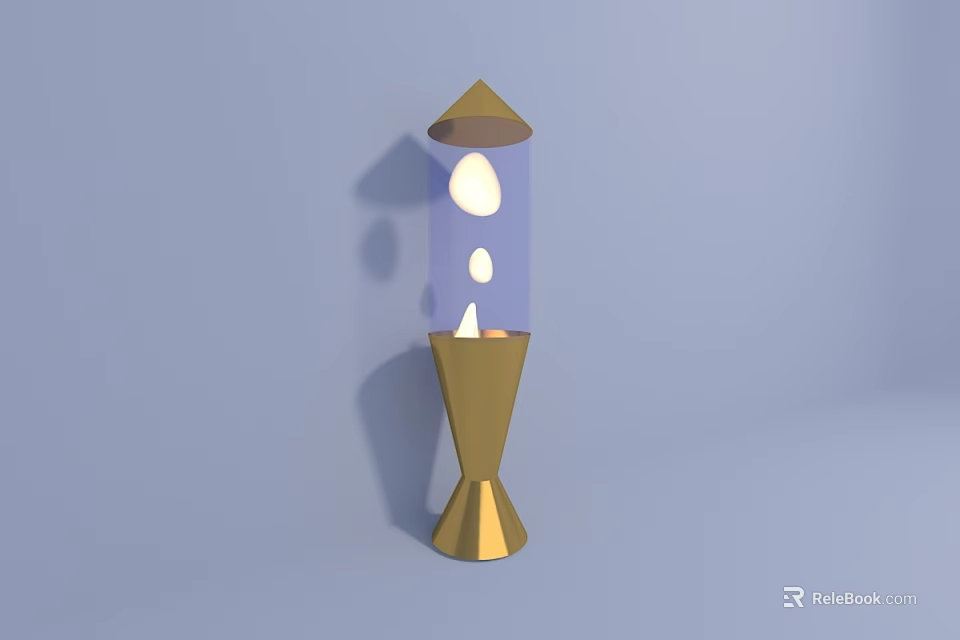 Modern Gold Table Lamp With Geometric Design And Transparent Circular Light Elements 3d model 