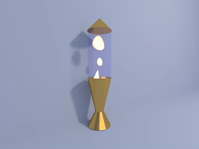 Modern Gold Table Lamp With Geometric Design And Transparent Circular Light Elements 3d model