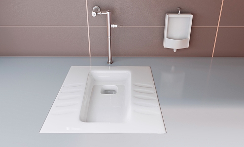 Modern squat toilet squat urinal squat pit urinal 3d model