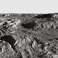 3D Natural Terrain Model Showcasing Mountainous Valleys Textured Surface And Geographical Features