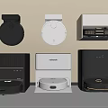 Smart Machines For Home Cleaning Featuring Various Designs And Colors 3d model