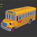 School Bus Old School Bus Small Bus Small Bus Small Van Unmanned Bus School Bus 3d model