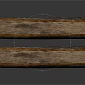 Two Rustic Wooden Logs With Natural Textured Surface And Brown Grain