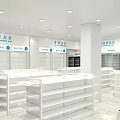 Pharmacy Store Cool Medication Area With Glass Door Cabinets And White Shelves