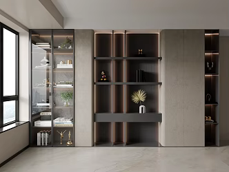 Decorative Cabinet Bookcase Locker 3d model