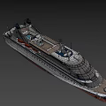 Luxury White Cruise Ship Featuring Multiple Decks Satellite Dishes And Lifeboats