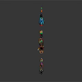 Colorful Toy Weapons Collection With Various Models And Different Designs