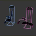 Fitness Exercise Equipment With Silver Metal Frames Brown Seats And Black Weight Plates