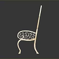 Outdoor Bench With Light Wooden Finish Intricate Carved Patterns And Diamond Backrest Design