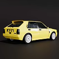 Vintage Yellow Two Door Car With Black Grille And White Rims Design