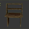 Children Wooden Study Desk With Upper Shelf For Kids Learning And Reading Space
