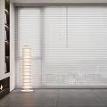 White Venetian Blinds in Modern Minimalist Home Interior Window Design and Decoration