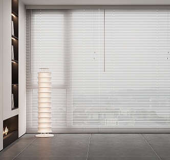 modern venetian blinds curtain 3d model