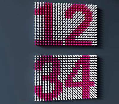 modern modeling wall digital modeling wall 3d model