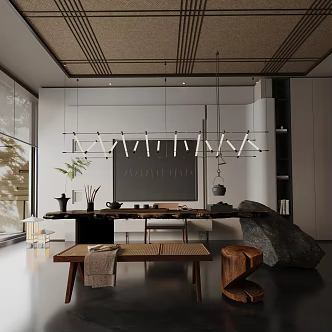 Modern table combination 3d model