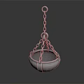 Stylish Silver Metallic Hanging Chandelier With Chain And Minimalist Design