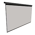 Projection Monitor Retractable White Screen With Black Border For Home Theater And Office Use
