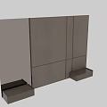 Modern Bedroom Accent Wall With Fabric Panel Design And Side Nightstands 3d model