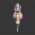 Colorful Baby Toy With Hanging Rattle Parts And Soft Textured Elements