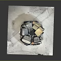 Vintage Televisions Stacked To Form Sculpture On White Base Electronic Art