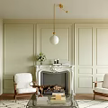 Cozy Living Room Interior With White Sofa Two Armchairs Glass Coffee Table And Yellow Curtains