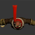 Cat like Creature Character With Red Scarf Brown Coat And Gold Coins
