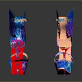 Butterfly Decorated High Heels With Blue And Purple Patterns On Stiletto Design