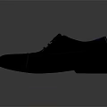 Black Polished Leather Formal Lace Up Shoes With Blue Inner Lining For Elegant Business Attire