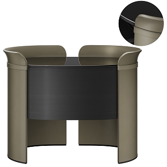 Light Luxury Bedside Table 3d model