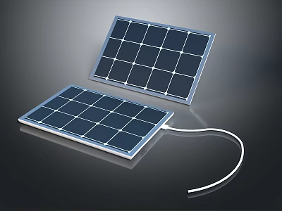 Efficient Solar Panel Charger For Laptop With High Power Output And Portable Design 3d model