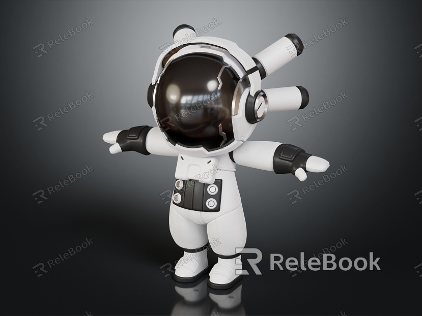 Modern Game Character Cartoon Spaceman Spaceman model