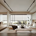 Modern Living Dining Room Open Layout With Sofa Coffee Table Large Windows And Blinds