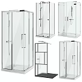 Transparent Glass Shower Sauna Enclosure Designs With Modern Styles And Multiple Sizes