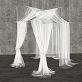 Elegant White Tulle Curtain Decorative Frame For Romantic Wedding Event Decoration