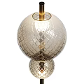 Chic Floor Lamps With Spherical Textured Shades And Metal Stands