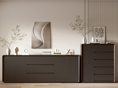 Black Cabinet Whole Cabinet Sideboard Cabinet Balcony Cabinet Locker Entrance Cabinet 3d model