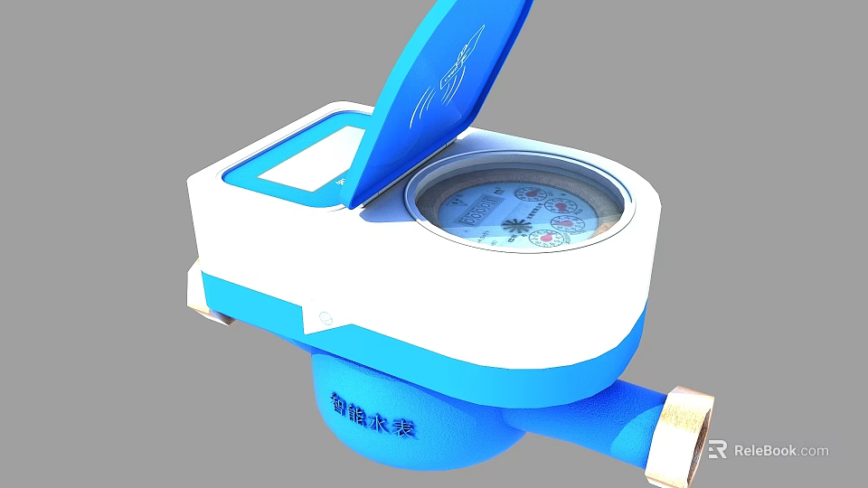 Smart Water Meter With Digital Display And Intelligent Monitoring For Home Daily Use 3d model 