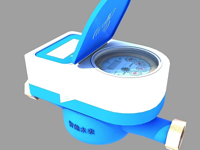 Smart Water Meter With Digital Display And Intelligent Monitoring For Home Daily Use 3d model