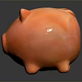 Orange Piggy Bank Classic Pig Shape As Practical Household Item For Saving Money