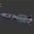 3D Rendered Futuristic Silver Weapon With Red Accents And Streamlined Mechanical Design